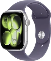 Apple Watch S11 (GPS) Caixa Alumínio Silver 46MM Pulseira Esportiva Purple Fog M/L MEVA4LW