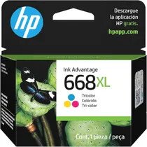 Tinta HP 668XL 7FP38VL Color (Impressora 2975)