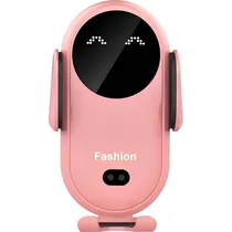 Carregador Sem Fio para Carro S11+ 15 W + Magnético - Rosa