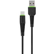 Cabo USB-C Philips DLC1530C 1.2 Metros - Preto/Verde