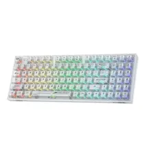 Teclado Gamer Redragon Irelia Pro K658CT-RGB-Pro Sem Fio - Transparente