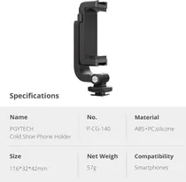 Soporte p/Celular Pgytech Cold Shoe P-CG-140