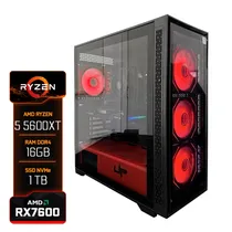 PC Up Gamer Titan R5 5600XT/16GB/1TB Nvme/RX7600 550W -4FAN RGB