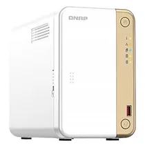 Servidor Nas Storage Qnap TS-262 Intel Celeron N4505 de 2.9GHZ / 4GB de Ram / 2 Baias / USB / Lan - Branco