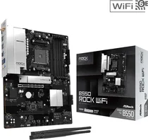 Placa Mãe Asrock AM4 B550 Rock Wifi HDMI/ USB3.2/ M.2/ DDR4/ ATX