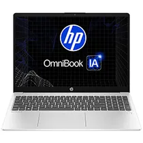 Notebook HP Omnibook 3 Ai 15-FN0505NR AMD Ryzen Ai 5 340 Tela Touch Full HD 15.6" / 16GB de Ram / 512GB SSD / WIN11HOME - Prata (Inglês)