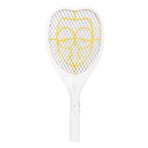 Raquete Elétrica Mata-Mosquitos Recarregável Amarelo