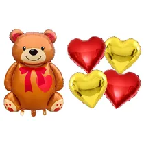 Kit de Balão Urso Coração 5PZS