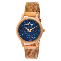 Relógio Analógico Daniel Klein Trendy DK12200-1 Feminino Pulseira de Aço Inoxidável - Rosa Ouro