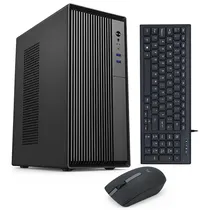 Kit Gabinete Mtek MKT2802-Esp + Teclado (Espanhol) + Mouse + Fonte (180 W) - Preto
