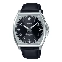 Relógio Masculino Analógico Casio MTP-E730L-1AVDF - Correia de Couro, Mostrador Preto