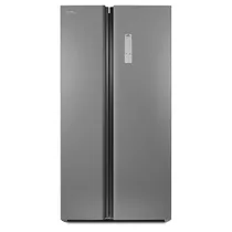 Refrigerador Britania PRF535I 437L com Inversor, Aço Inoxidável/2 Portas, 220V - Cinza
