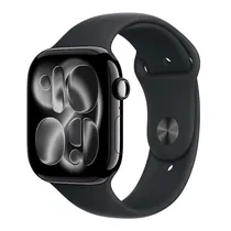Apple Watch Series 11 MEUX4LW/A - Bluetooth - Wi-Fi - 46MM - M/L - GPS - Jet Black Aluminium / Black Sport Band