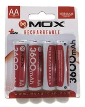 Pilha Recarregavel Mox AAA 3600MAH Con 4