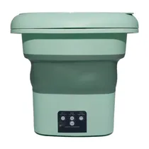 Mini Maquina Lavadora de Roupa Multi-Function 6L-01 Dobravel / 6.5 Litros / Bivolt - Verde