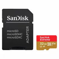 Cartão de Memória Micro SD Sandisk Extreme 32GB 100MBS - SDSQXAF-032G-GN6MA