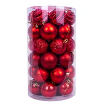 Bola de Natal com 41 Peças de 6 CM Vermelho