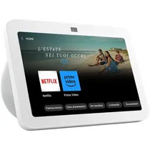 Speaker Amazon Echo Show 8 - com Alexa - 3ª Geração - Tela 8" Touchscreen - Bluetooth/Wi-Fi - Branco - Caixa Dan