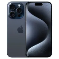 Apple iPhone 15 Pro 256GB LL Tela Super Retina XDR 6.1 Cam Tripla 48+12+12MP/12MP Ios 17 Blue Titanium - Swap 'Grade C'(Esim)(1 Mês Garantia) / Fully Tested - 100% Funcional