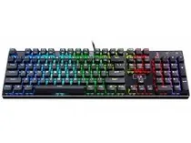 Teclado Gamer Mecânico Redragon K556RGB Devarajas USB / RGB / Brown / Inglês - Preto