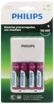 Carregador Pilha Philips SCB-2445NB/97 SCB-2445NB/97 +4 Pilha AA (Carrega AA e AAA)