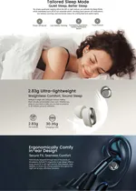 Auricular Blackview Airbuds 9 BT/ Touch/ PNC/ TWS/ Mic/ LED/ Sleep Mode/ Phantom Black