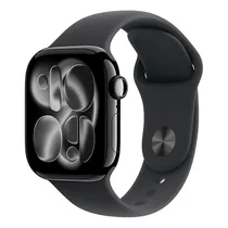 Apple Watch Series 11 MEQT4LW/A - Bluetooth - Wi-Fi - 42MM - s/M - GPS - Jet Black Aluminium / Black Sport Band