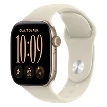 Apple Watch Series 12 MJED4LS/A Caixa Alumínio 42MM Dourado - Esportiva Areia s/M