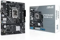 Placa Mãe Intel 1700 Asus H610M-K Prime D4 CSM LGA 1700 DDR4 Micro ATX
