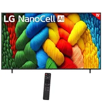 TV LG 75" 75NANO80ASA Smart 4K Ultra HD Ai/GEN8 Preto