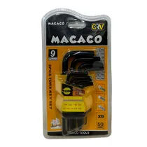 Jogo de Chaves Torx Macaco – 9 Peças Preto Curto