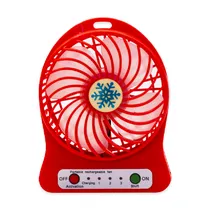 Mini Ventilador Portátil Fan ZLZ2020 Recarregável - Vermelho