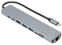 Trove Hub USB-C 8 En 1 USB/ USB-C/ HDMI/ SD/ RJ45