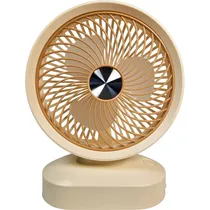 Mini Ventilador de Mesa Level 529006-N Recarregável - Creme/Areia