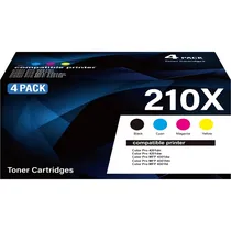 Cartucho de Toner HP 210X W2100X Pack 4 Cores - Preto/ Ciano/ Amarelo/ Magenta (4201/ 4301)