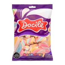 Marshmallow Docile Twist Rosa, Amarelo e Laranja 250G