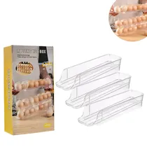 Organizador de Ovos Rolling Egg Box 13297 com 3 Pecas - Plastico