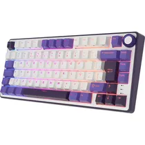 Teclado Gamer Royal Kludge RKR75 75% Mecânico RGB Sem Fio - Blackberry Mousse (Português)