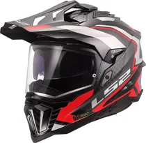 Capacete LS2 MX701 Explorer Carbon Frontier II Titanium Red