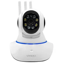 Câmera IP Satellite A-CAM005 HD 2 MP/3 Antenas/Wi-Fi/Microsd - Branco