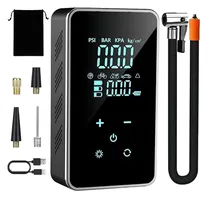 Compressor de Ar Portátil Tomate MXB-008 - Recarregável - com Lanterna - Preto