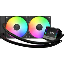 Cooler Líquido Gamdias Chione E4-240 V2 Argb 240 MM com Tela Digital para Cpu - Preto