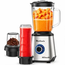 Liquidificador Molimix Multiblend MLPB-600 3 Em 1 600 Watts 1.5 Litros 2 Velocidades + Pulsar 127V ~ 60 HZ - Preto/Prata