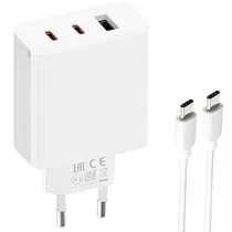 Carregador Xiaomi 67W USB-C/USB-A/Cabo USB-C White