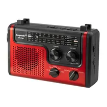 Rádio Portátil Ecopower EP-F302 - FM - Painel Solar - Bluetooth - Aux - Vermelho