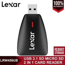 Lector de Memoria Lexar 2-IN-1 SD/Microsd/ USB 3.1 (LRW450UB) 170MB/s
